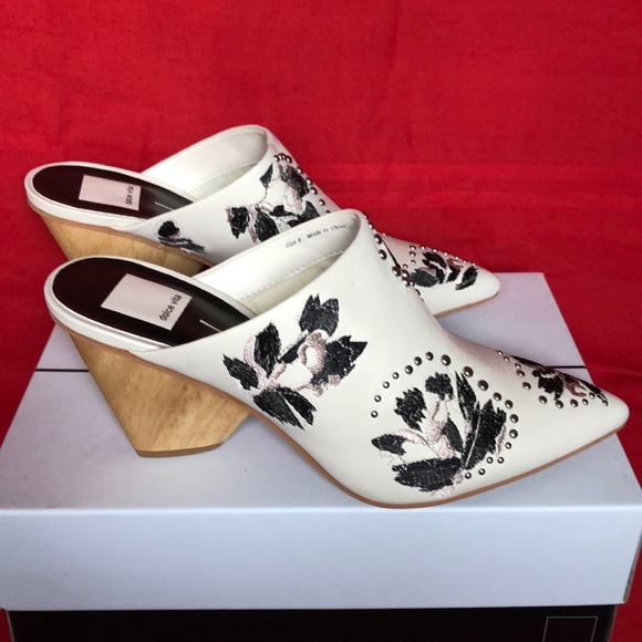 BRAND NEW DOLCE VITA BEADED LEATHER MULES 8 - Picture 2 of 8